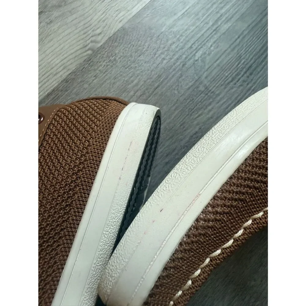 ALDO Men’s Brown White Knit Boat Shoes 8 Comfy Coastal